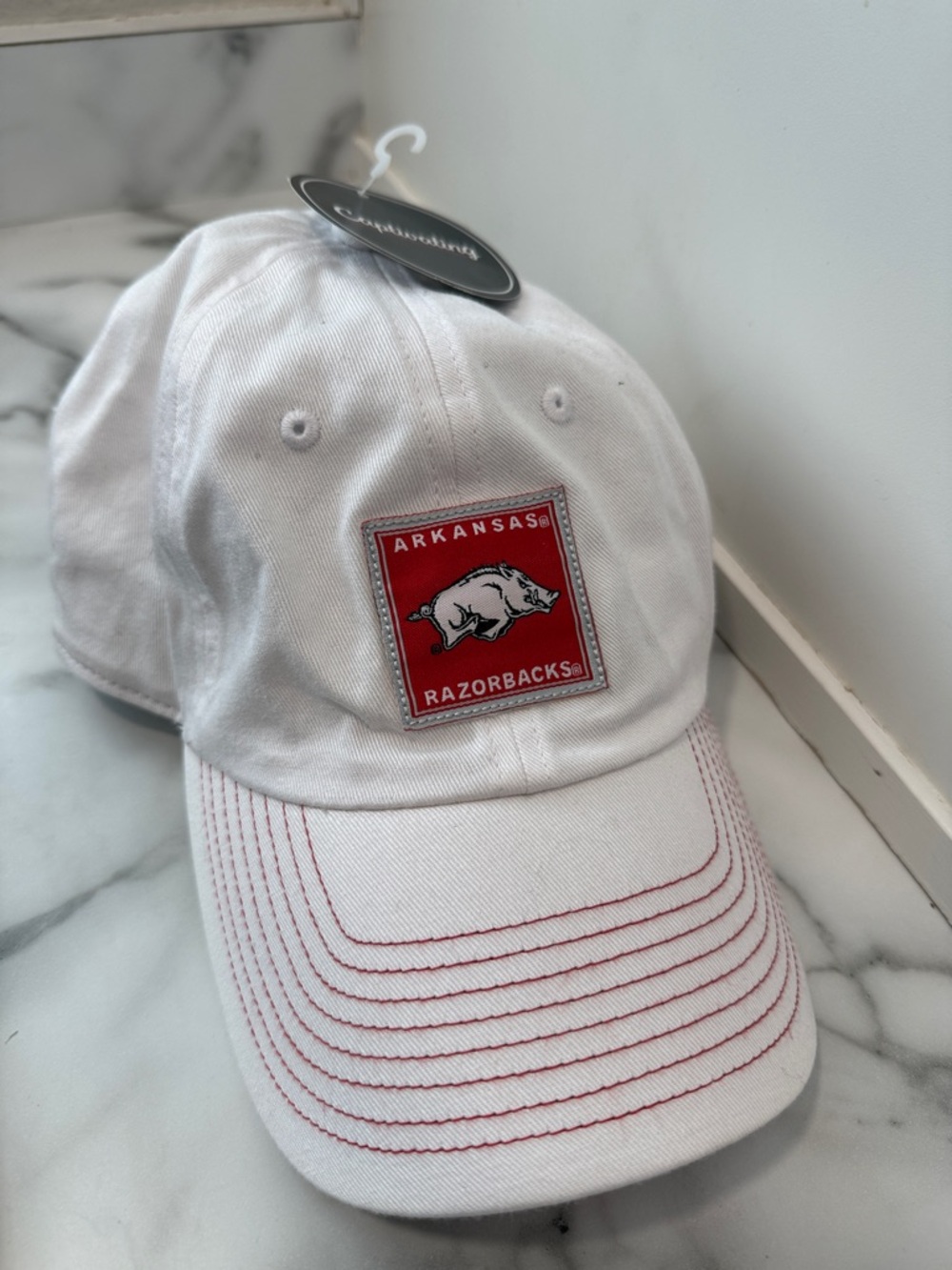 Arkansas Razorbacks Women's White Cap